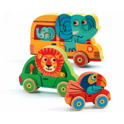 Djeco-01251 Wooden Jigsaw Puzzle - Pachy & Co