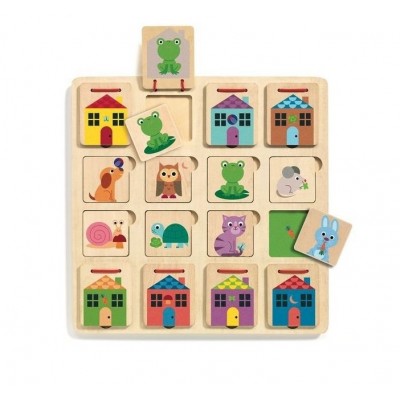 Djeco-01520 Wooden Puzzle - Puzzle Cabanimo