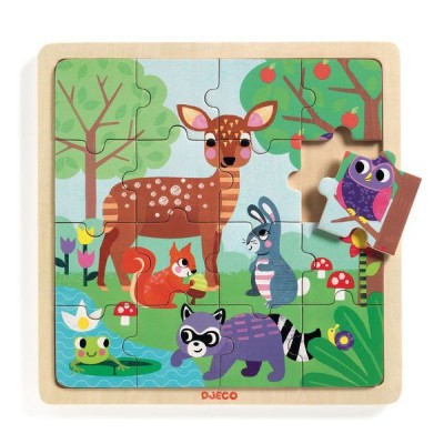 Djeco-01812 Wooden Jigsaw Puzzle - Forest