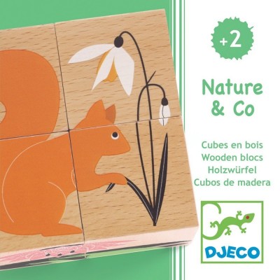 Djeco-01902 Wooden Jigsaw Puzzle - Nature & Co