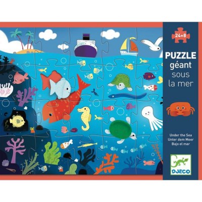 Puzzle Djeco-07116 XXL Pieces - Under the Sea