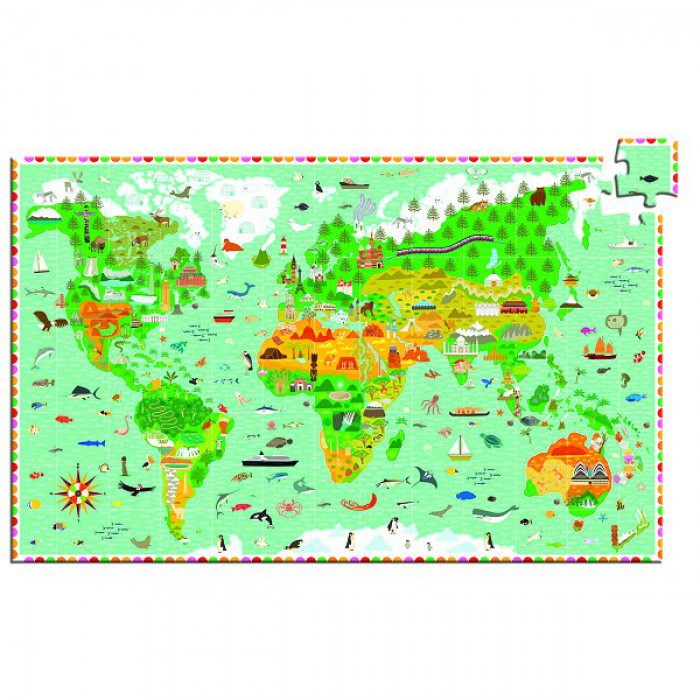 Djeco-07412 Observation Puzzle : World Monuments