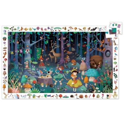 Djeco-07504 Observation Puzzle - Enchanted Forest