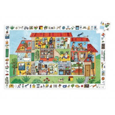 Djeco-07594 Observation Puzzle - The House