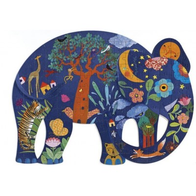 Puzzle Djeco-07652 Puzz'Art - Elephant