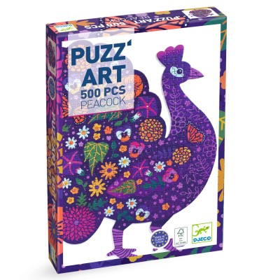 Puzzle Djeco-07669 XXL Pieces - Peacock