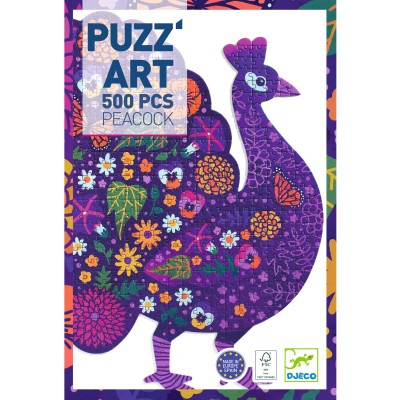 Puzzle Djeco-07669 XXL Pieces - Peacock