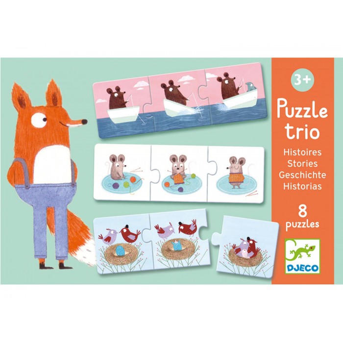 Djeco-08149 Trio Puzzle - Stories