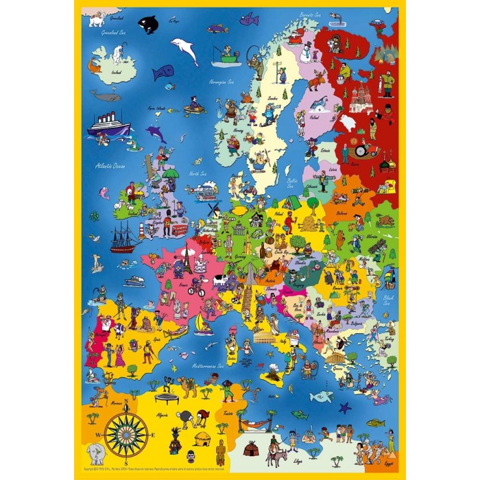 Puzzle  Dtoys-50663-MP-01 Map of Europe