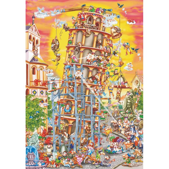 Puzzle Dtoys-61218 Cartoon Collection : Pisa Tower