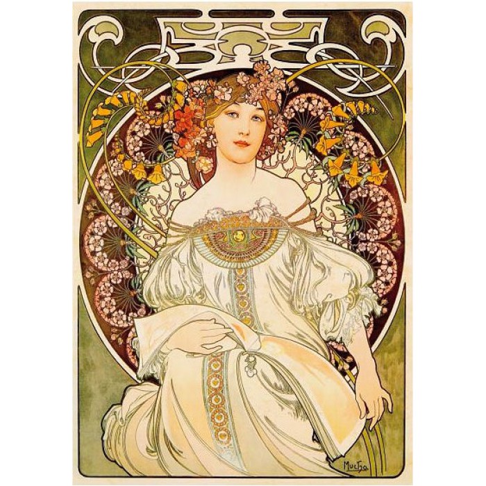 Dtoys-66930 Jigsaw Puzzle - 1000 Pieces - Alphonse Mucha : Daydream