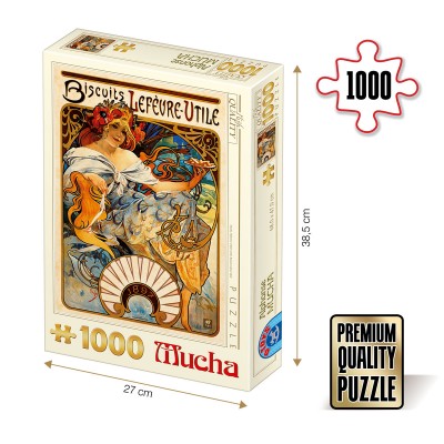 Dtoys-70098 Jigsaw Puzzle - 1000 Pieces - Alphonse Mucha : Lefèvre-Utile Biscuits