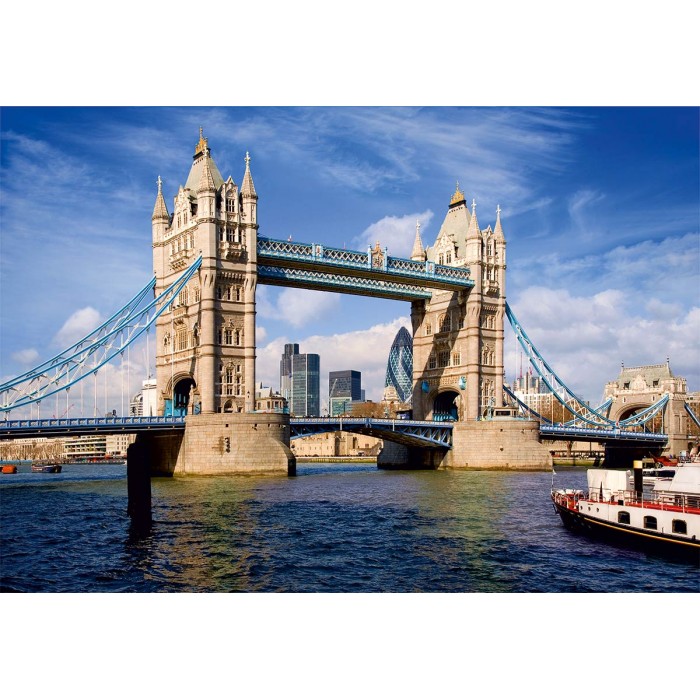 DToys-70609 Jigsaw Puzzle - 1000 Pieces - Famous Places : Tower Bridge, London