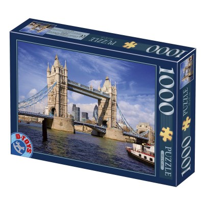 DToys-70609 Jigsaw Puzzle - 1000 Pieces - Famous Places : Tower Bridge, London
