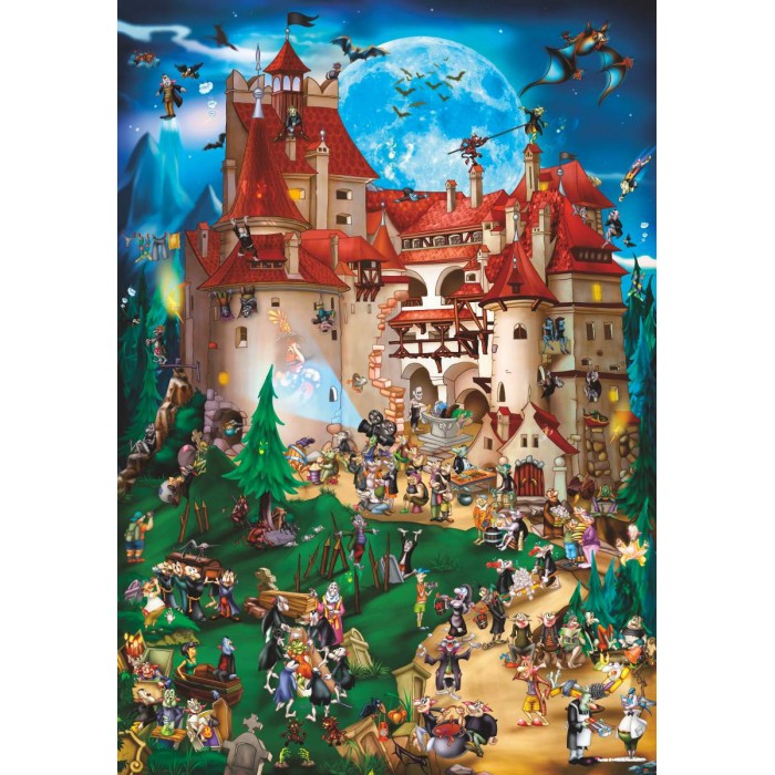 Puzzle DToys-70852 Cartoon Collection : Vampire Party