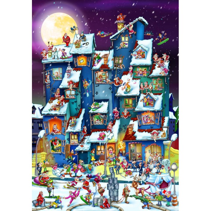 Jigsaw Puzzle - 1000 Pieces - Cartoon Collection : Christmas Mess