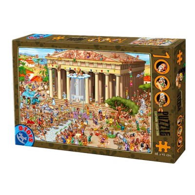 DToys-70883 Jigsaw Puzzle - 1000 Pieces - Cartoon Collection : Acropolis