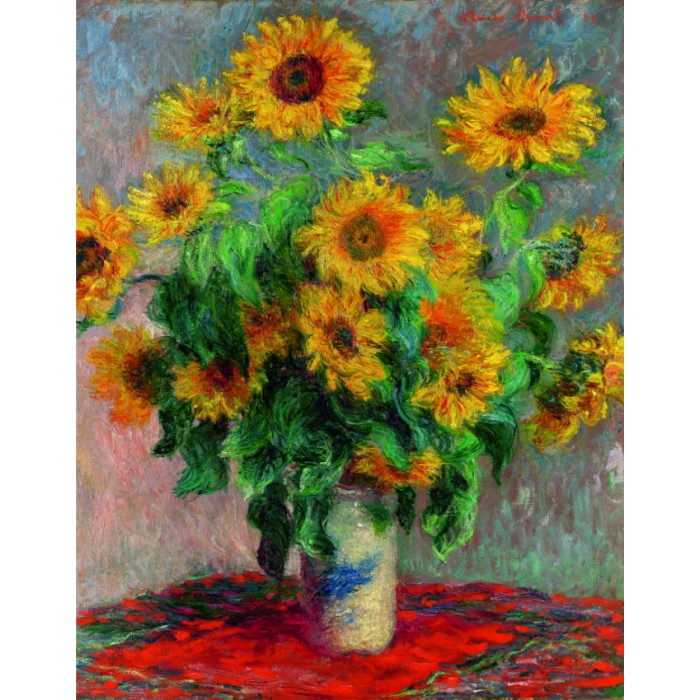 Puzzle Dtoys-75864 Claude Monet - Bouquet of Sunflowers