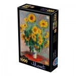 Puzzle  Dtoys-75864 Claude Monet - Bouquet of Sunflowers