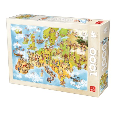 Puzzle Dtoys-76120 Cartoon Collection - Map of Europe