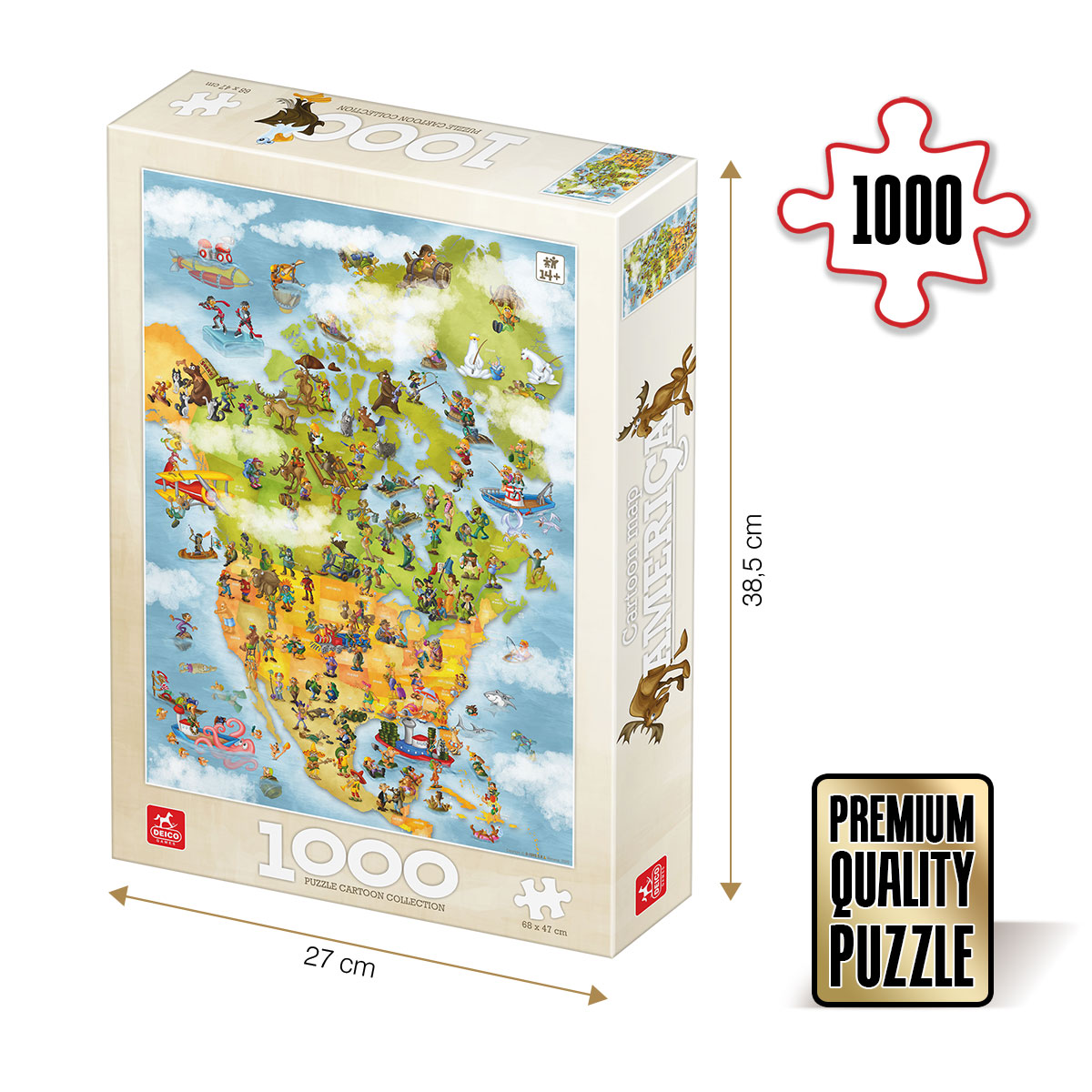 Puzzle Map of North America Dtoys-76779 1000 pieces Jigsaw Puzzles - World  Maps and Mappemonde - Jigsaw Puzzle