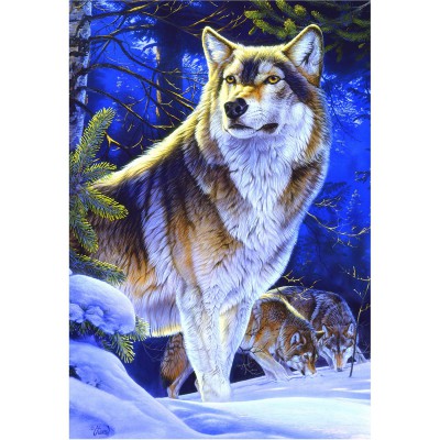 Jigsaw Puzzle - 500 Pieces - Wolf Lying in Wait Educa-15151 500 pieces ...