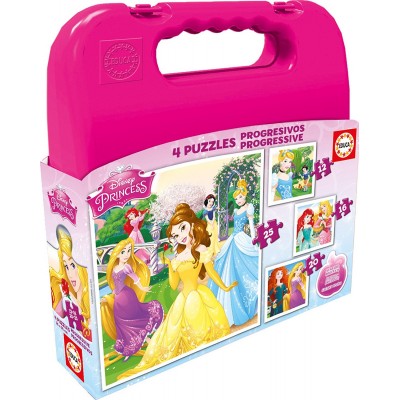 Educa-16508 4 Jigsaw Puzzles - Disney Princess