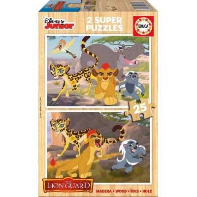 Educa-16795 2 Wooden Jigsaw Puzzles - The Lion Guard