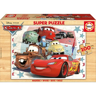 Educa-16800 Wooden Jigsaw Puzzle - Cars