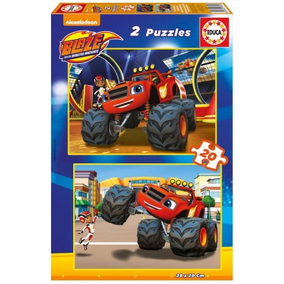 Educa-16820 2 Jjigsaw Puzzles - Blaze and The Monster Machines