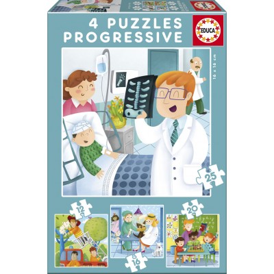 Educa-17146 4 Jigsaw Puzzles - I want to Be