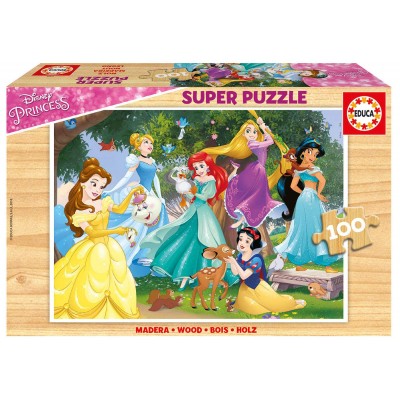 Educa-17628 Wooden Puzzle - Disney Princess