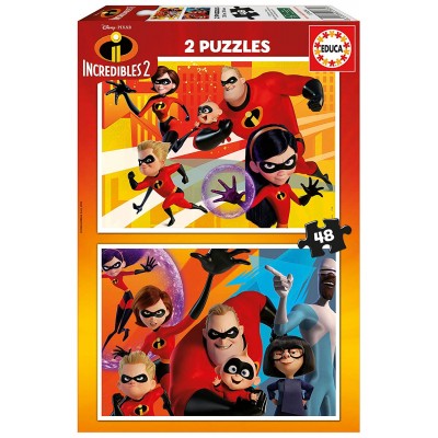 Educa-17634 2 Puzzles - Incredibles 2