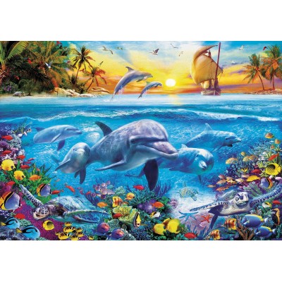 Puzzle Educa-17672 Family of Dolphins