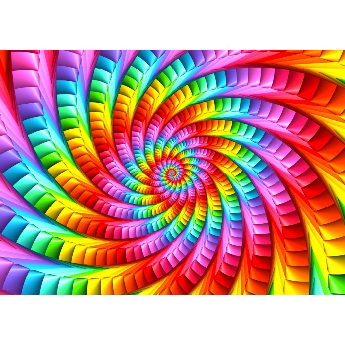 Puzzle  Enjoy-Puzzle-1635 Psychedelic Rainbow Spiral