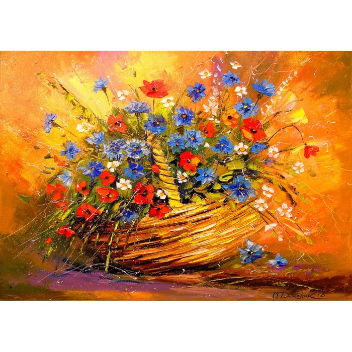 Puzzle Enjoy-Puzzle-1687 Basket with Flowers