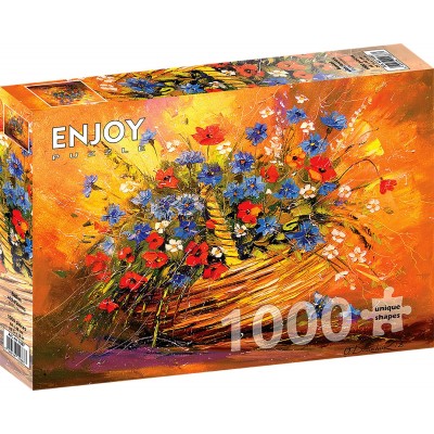 Puzzle Enjoy-Puzzle-1687 Basket with Flowers