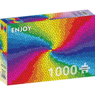 Puzzle Enjoy-Puzzle-1970 Stained Glass Rainbow Burst