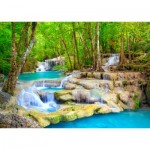 Puzzle  Enjoy-Puzzle-2067 Turquoise Waterfall, Thailand