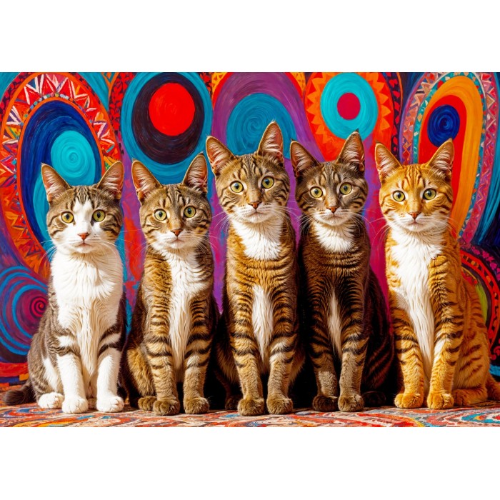 Puzzle  Enjoy-Puzzle-2131 Five Cats