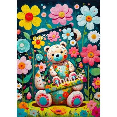 Puzzle Enjoy-Puzzle-2150 Flower Teddy Bear