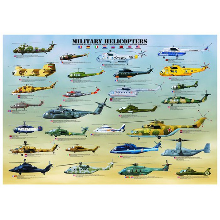 Puzzle Eurographics-6000-0088 Military Helicopters