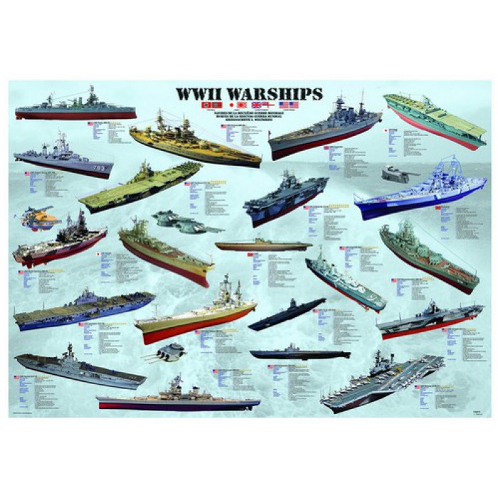  Eurographics-6000-0133 Jigsaw Puzzle - 1000 Pieces - World War II Warships