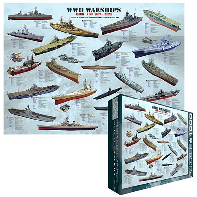 Eurographics-6000-0133 Jigsaw Puzzle - 1000 Pieces - World War II Warships