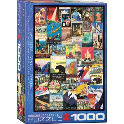 Puzzle Eurographics-6000-0754 Travel USA Vintage Posters