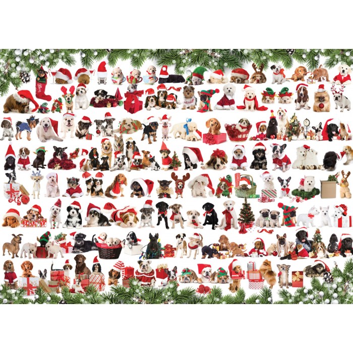 Puzzle  Eurographics-6000-0939 Holiday Dogs