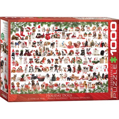 Puzzle Eurographics-6000-0939 Holiday Dogs