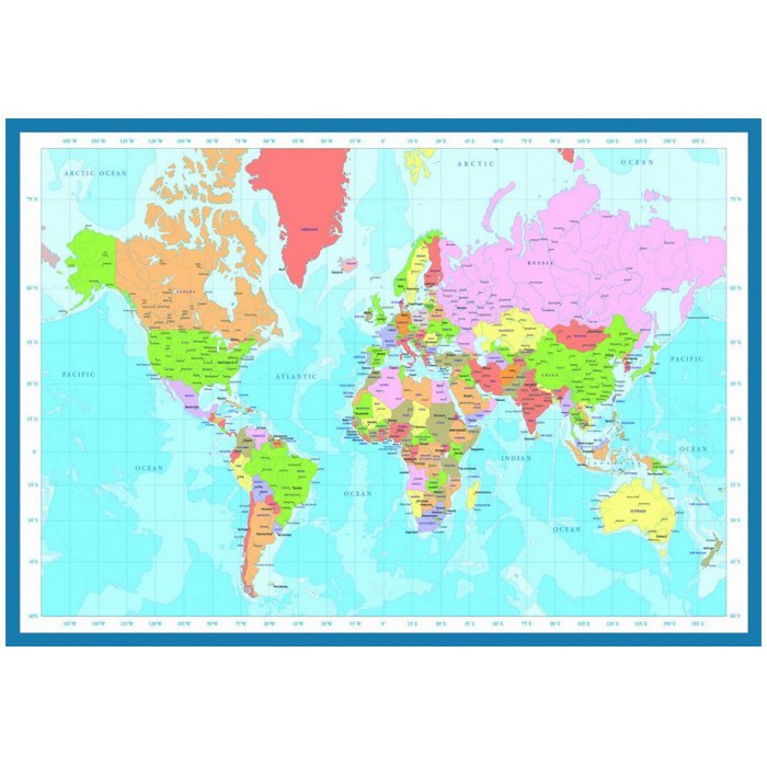  Eurographics-6000-1271 Jigsaw Puzzle - 1000 Pieces - World Map