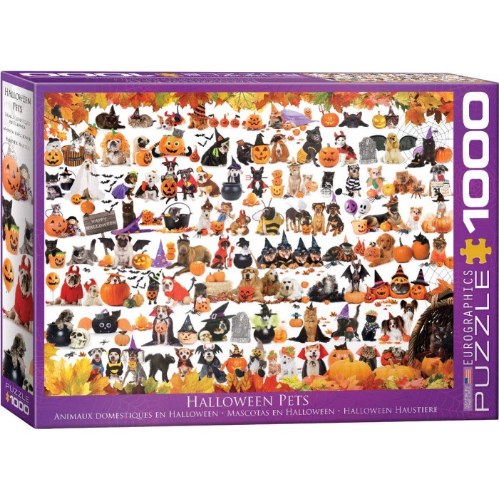 Puzzle Eurographics-6000-5416 Halloween Puppies and Kittens