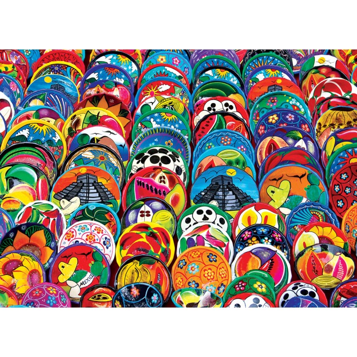 Puzzle Eurographics-6000-5421 Mexican Ceramic Plates